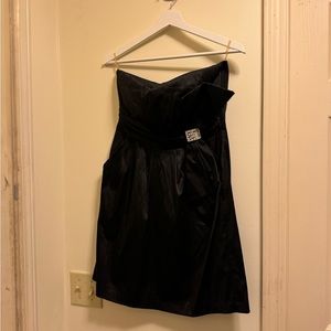 Strapless black dress